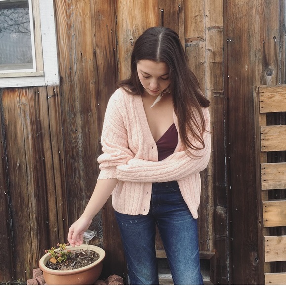 vintage Sweaters - Vintage knit slouchy oversize cardigan sweater